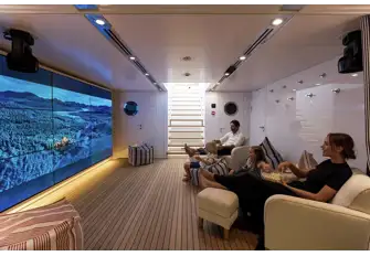 JOY's screen wall is great for movies and e-gaming
