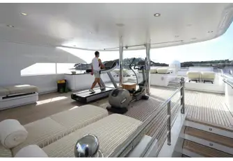 Even if they don't have a dedicated gym, most yachts will have exercise equipment on board