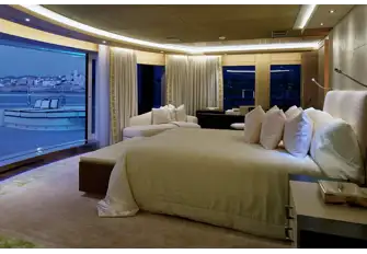 The aft facing VVIP suite on the bridge deck