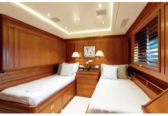 There are two more twin guest cabins aboard to sleep four people