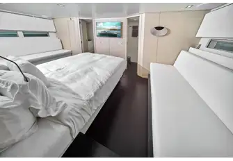 The full-beam owner's suite on the lower deck