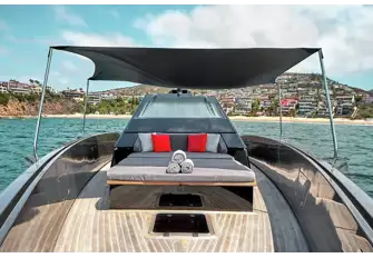 With the table lowered it becomes a large sunpad