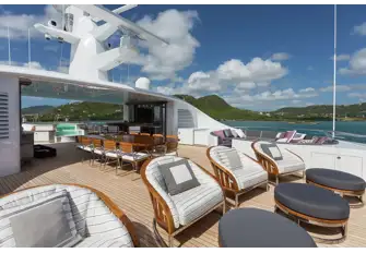 Spacious guest decks and huge internal volume