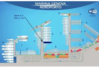The 65m (213.3ft) berth K13 is asking EUR 2,500,000 (VAT paid)