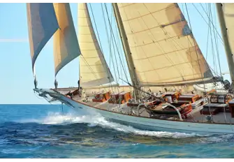 Tenders are stowed on the midships sidedecks