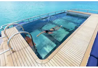 The large pool on the main deck aft