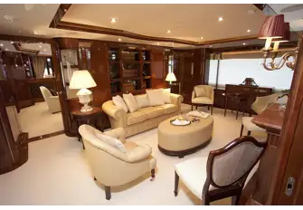 Looking aft from the lobby into the drawing room