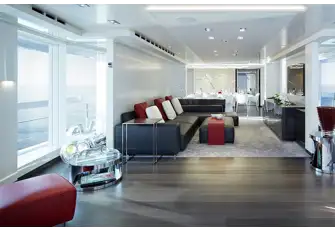 The main saloon combines open-plan simplicity with zonal living
