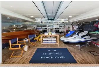 ...and a large tender garage/beach club