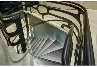 Staircase to the lower deck