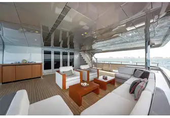 Lounge area on the main deck aft