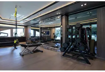 The bridge deck's fully equipped gym