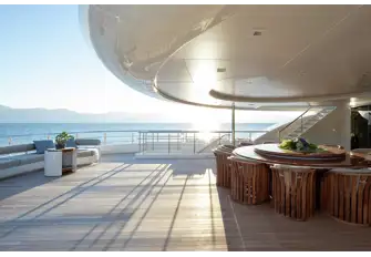 Open air dining, a sun lounge and plenty of versatile deck space
