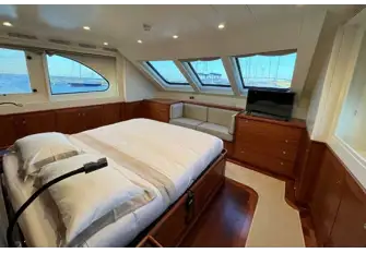 The owner's suite is forward on the main deck