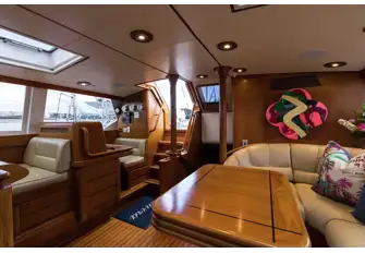 Looking aft in the deck saloon