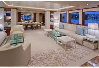 A bright, welcoming main saloon