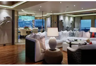 Yachts like TRANQUILITY offer a wider palette of materials, textures, finishes and, of course, more space inside and out