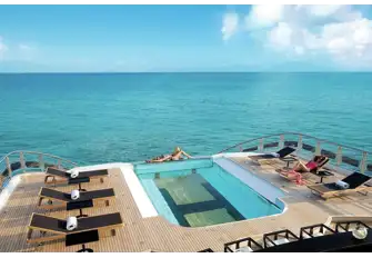 Huge swathes of guest deck space make for stellar entertainment