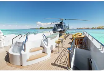 Helipads present the ideal option for a dancefloor and a huge jacuzzi to cool your feet afterwards