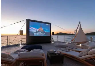 An outdoor cinema screen delivers movies under the stars<br/>
