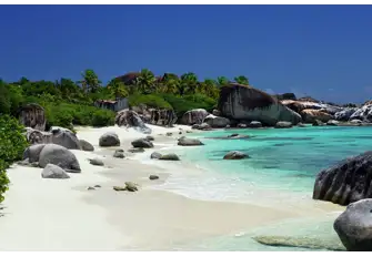 Snorkel from the beach to enjoy The Baths' shallow pools