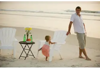 Bring your beach chairs over on the tender, and you are good to go