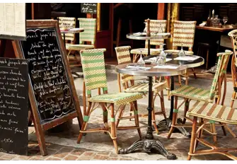 Place du Pins square lined with cafes