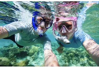 Take a snokelling safari with one of the crew to discover a whole new underwater world