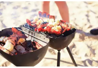 Chef will add your catch to the grill