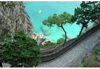 The view from Gardini di Augusto in Capri