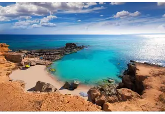 Cala d'Es Mort perfectly encapsulates Formentera's natural beauty