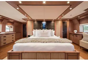 A wonderful night's sleep awaits in the main deck master suite
