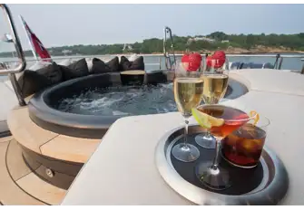 Wish list - sundowners in the jacuzzi