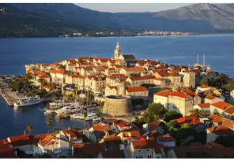 The fortified medieval town of Korcula