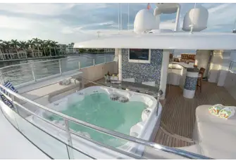 Sun deck jacuzzi