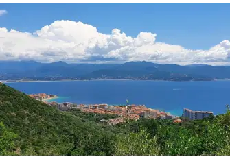 Ajaccio seen from the Tête de Mort on a morning hike