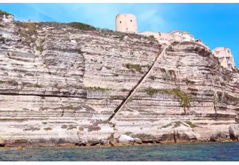 The King of Aragon's Stairway is built into the cliffs on which the town is built