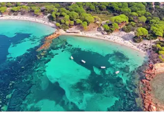The red rocks are a signature feature at the northern end of Palombaggia beach