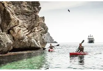 Savour the peace and quiet on a kayak trip along the coast