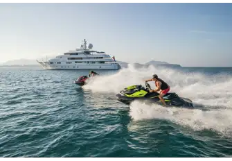 TITANIA's beach club is an excellent base for your watersport adventures