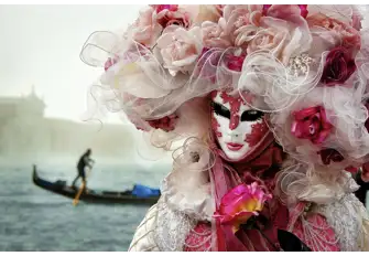 The masks that characterise Venice Carnival are symbols of equality, anyone can be anyone