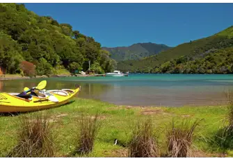 Kayaking around Marlborough Sounds has the added benefit of some exceptional vineyards ashore