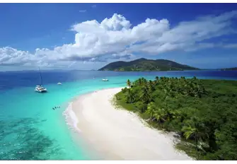 Sandy Cay, off Jost Van Dyke in the BVIs, is picture-postard, pinch-yourself beautiful