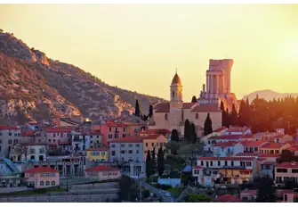 La Turbie at sunset