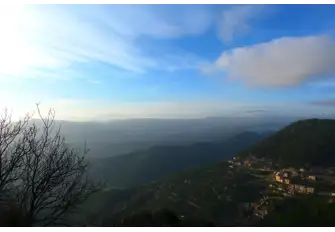 Dramatic views of ethereal cloud lakes across the Maritime Alps towards the coast
