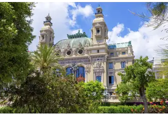 Monaco's Opera House, with the Salle Garnier overlooking the sea