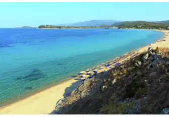 An idyllic arc of sand