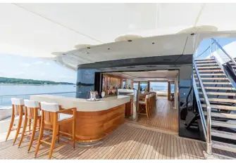 The sun deck's inside outside bar