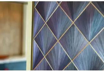 The master suite's straw marquetry is designed by RWD and was hand-crafted by Alexander Lamont in Thailand. The quality and attention to detail throughout are quite exceptional