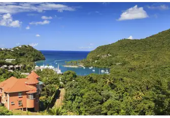 St Lucia's Marigot Bay is a well-established harbour geared up for yachts